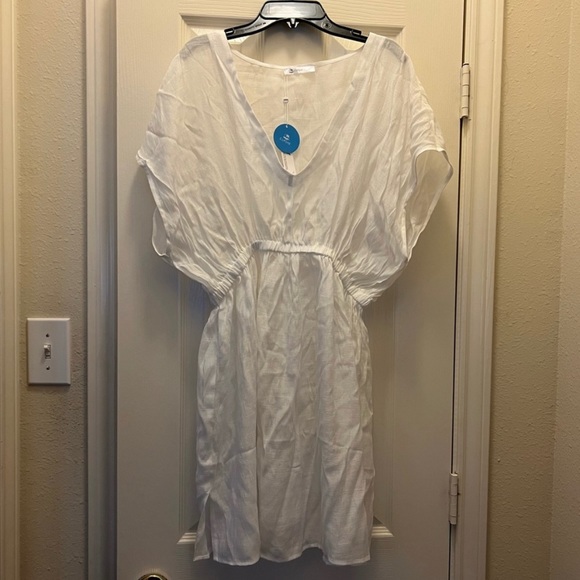NWT White Cupshe beach swimsuit coverup dress - Picture 4 of 4